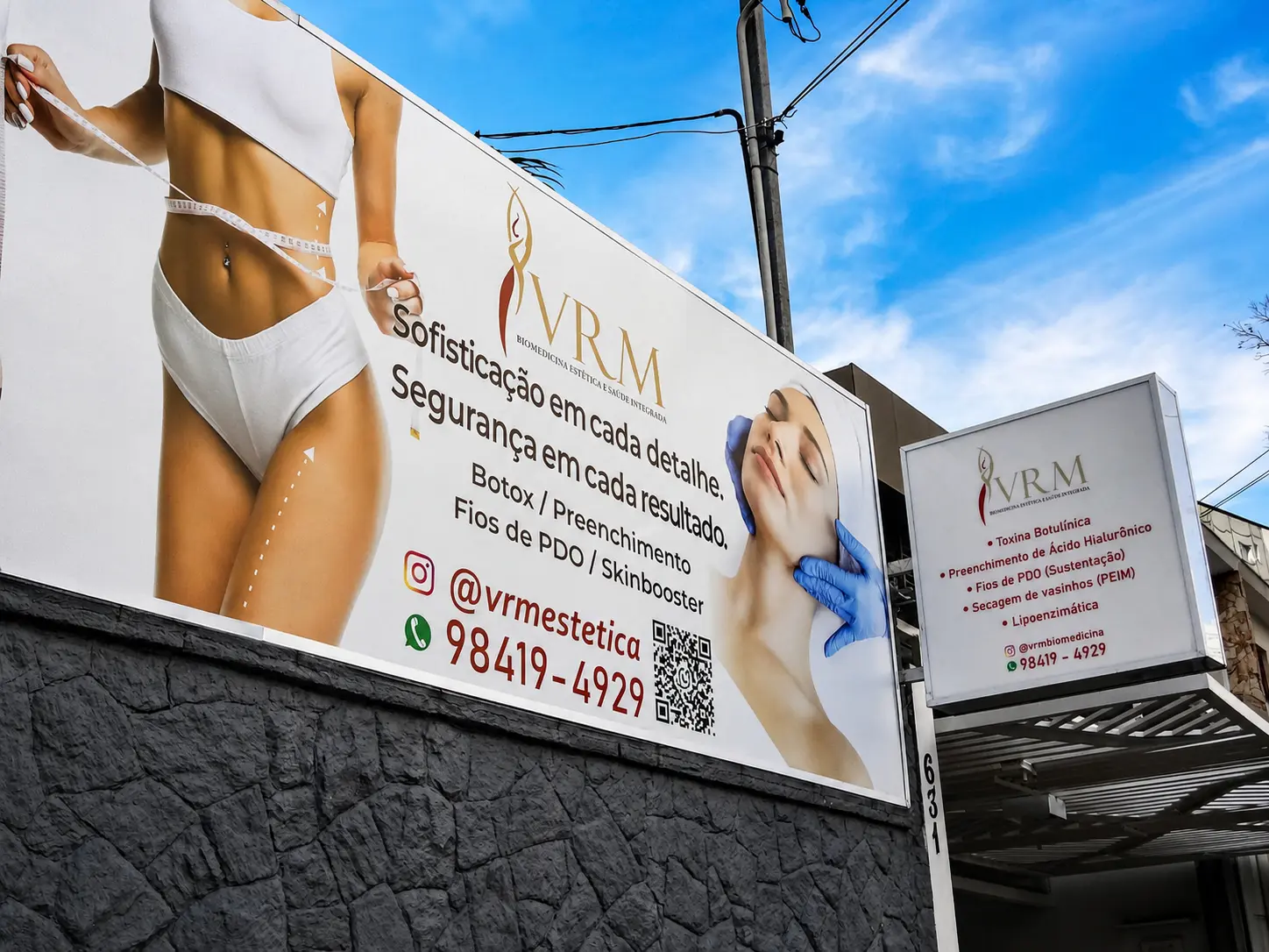 Fachada da clínica VRM na Rua Laura, 631, Jd. Bela Vista, Santo André